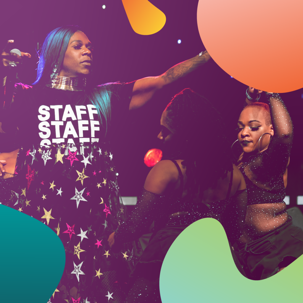 Big Freedia on stage performing live