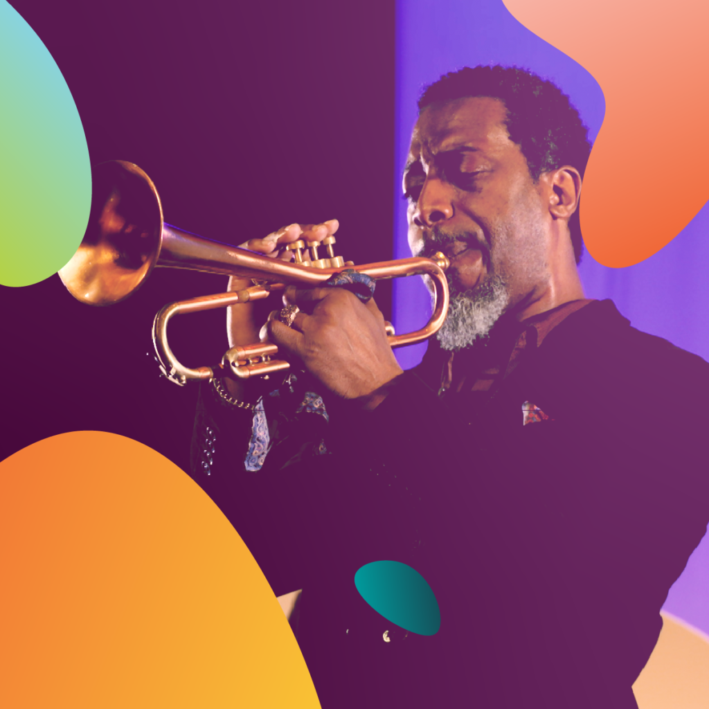 solo jazz musician on the trumpet